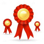 Red and Gold Ribbon Prize Badges
